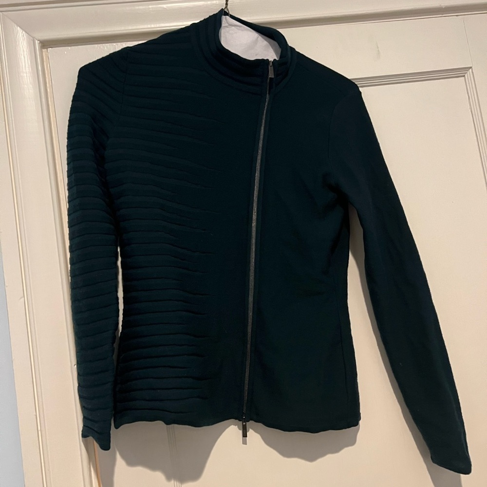 Green Armani Zipper Sweater size 6